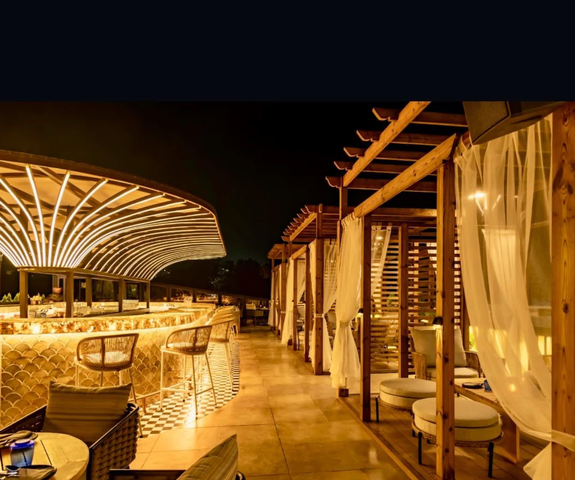 The bar at Farzi Café Dehradun